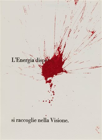 Ugo Carrega (1935-2014)  - L'energia dispersa si raccoglie nella Visione