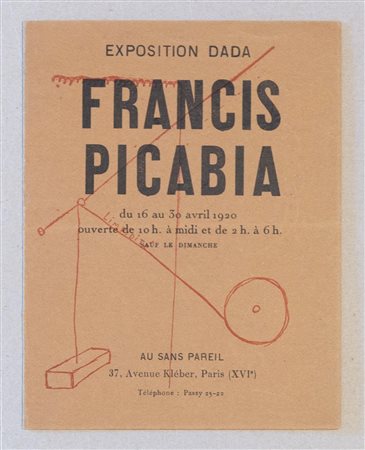 Francis Picabia (rif.) - Exposition Dada. Francis Picabia , 1920