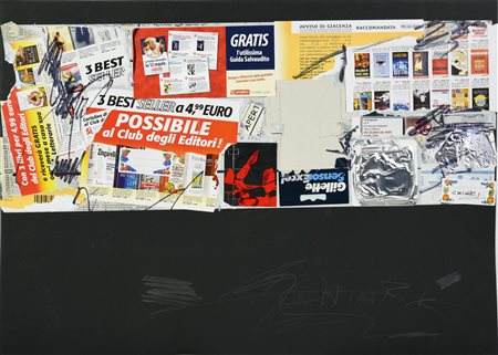 Giuseppe Chiari (1926 - 2007) SENZA TITOLO collage su cartoncino, cm 50x70...