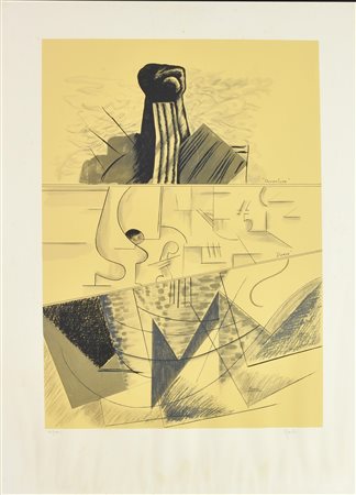 Aldo Mondino OUVERTURE - DANSE litografia su carta, cm 96x70; es. 66/100...