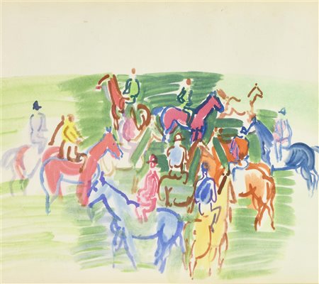 Raoul Dufy SENZA TITOLO, 1959 litografia su carta, cm 32x44 Litografia...