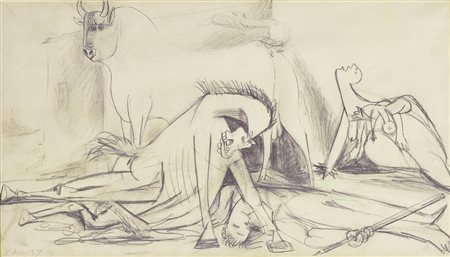 D'apres Pablo Picasso SENZA TITOLO, 1990 fotogravure su carta, cm 25x44 firma...