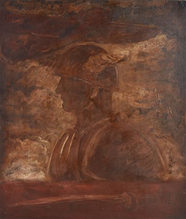 MARCOVINKIO RITRATTO DELL'ARCANGELO GABRIELE, 1989 olio su cartone, cm 74x60...