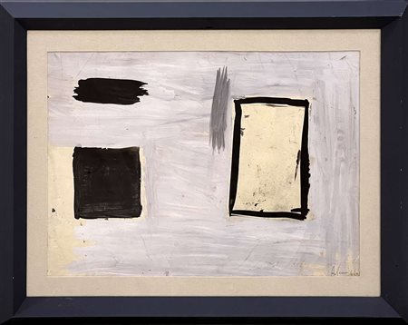Arturo Vermi, Senza titolo, 1961, tempera su carta, 48x66 cm, firma e anno...