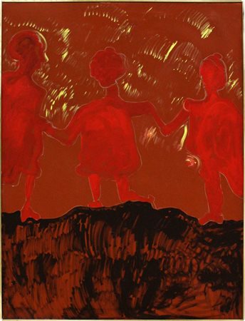 Tano Festa, Erinni, 1984, acrilico su tela, 200x150 cm, archivio delle Opere...