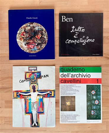 CLAUDIO CINTOLI, BEN VAUTIER E GUGLIELMO ACHILLE CAVELLINI - Lotto unico di 4 cataloghi
