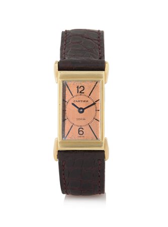 CARTIERJAEGER LE COULTRE DUOPLAN PER CARTIER ANNI '30.Cassa rettangolare in...