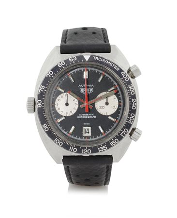 HEUERHEUER AUTAVIA CRONOGRAFO REF. 1163 DEL 1974 CA.Cassa n. 277261 tonneau...