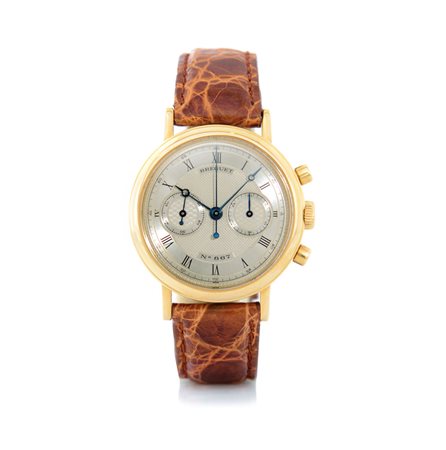 BREGUETBREGUET MARINE CRONOGRAFO N. 867 ANNI '90. Cassa in oro giallo 18 kt...