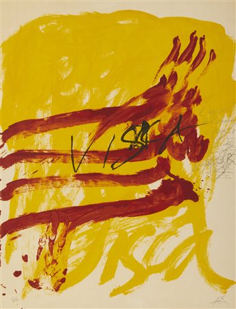 TAPIES ANTONI' (1923 - 2012) - DALLA CARTELLA AL MESTRES DE CATALUNJA (#5), 1974.