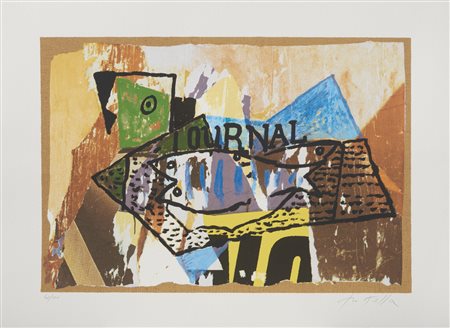 ROTELLA MIMMO (1918 - 2006) - IL GIORNALE DI PICASSO (MIMMO ROTELLA. I MAESTRI DEL 900), 2000.