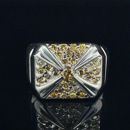 ANELLO CON DIAMANTE FANCY GIALLO INTENSO DA 1,02 CT - RNG30102