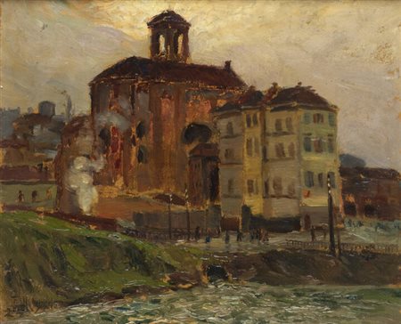 FRANCESCO MENNYEY<BR>Torino 1889 - 1950<BR>"Il Borgo Dora"