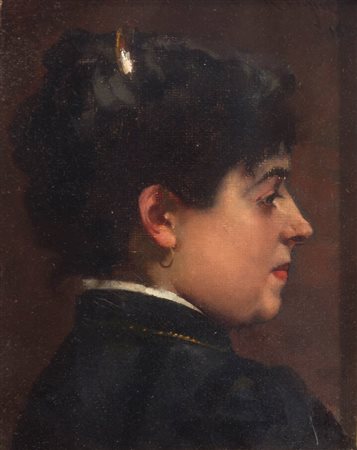 PITTORE ANONIMO<BR>"Profilo di dama" XIX secolo