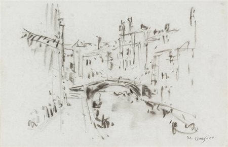 MASSIMO QUAGLINO<BR>Refrancore (AT) 1899 - 1982 Torino<BR>"Canale veneziano"