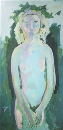 PIERO MARTINA<BR>Torino 1912 - 1982<BR>"Donna nuda in giardino" 1964 ca