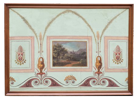 Painting "NEOCLASSIC PANEL WITH VIEW IN THE CENTRE"