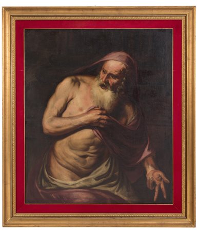 GIOVANNI BATTISTA LANGETTI. Painting "SAINT JEROME"