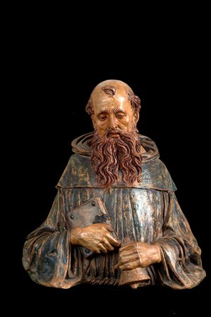 FRANCESCO DI GIORGIO MARTINI (cerchia di). Terracotta bust "BUST OF FRIAR"