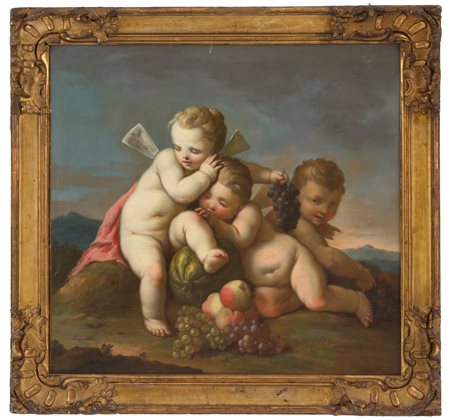 Painting "THREE CUPIDS WITH FRUIT"