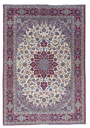 Isfahan carpet. Persia. Signed