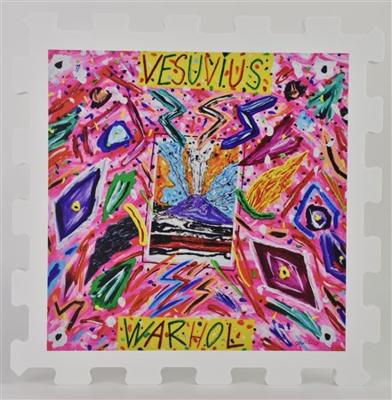 Bruno Donzelli VESUVIUS WARHOL stampa UV su FX high quality bianco, cm...