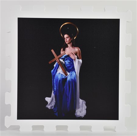 Plinio Martelli SANTINA stampa UV su FX high quality bianco, cm 21x21x1,3;...
