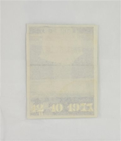 Enzo Bersezio BIOGRAFICO - 12 10 1977 tecnica mista su carta, cm 13,5x9,5 sul...