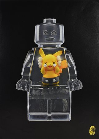 Vincent Sabatier PIKACHU, 2021 stampa tipografica su Fabriano-Ref Rusticus...