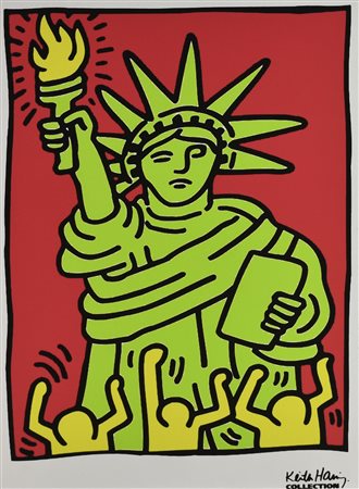 Da Keith Haring STATUA DELLA LIBERTA', 1981 stampa, cm 60x40; es. 31/250...