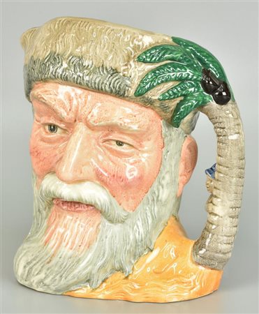 BROCCA in ceramica Royal Doulton raffigurante Robinson Crusoe Inghilterra,...