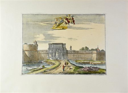 PORTA ROMANA Da J.Ghifulfus delin acquaforte, cm 35,5x49 su foglio cm53x73