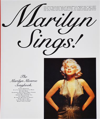 MARILYN SINGS. THE MARILYN MONROE SONGBOOK cm 30,5x23 Wise Publication,...