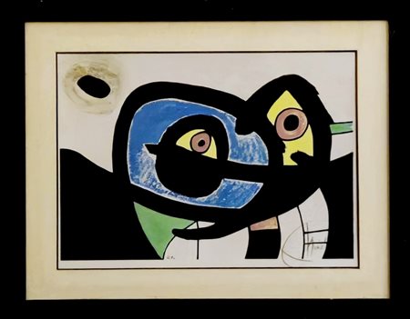Joan Miró (Barcellona, 1893 – Palma di Maiorca, 1983). Le lézard aux plumes d'or, 1971.