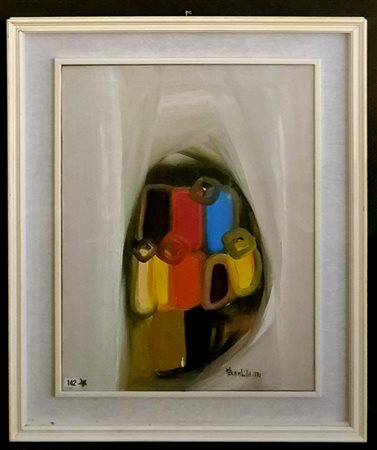 Paolo Brambilla (Bologna 1936). Trasfigurazione di fiori, 1971.