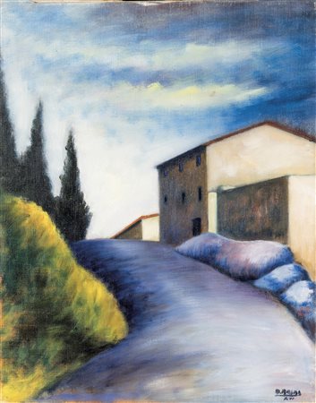 Ottone Rosai 1885 Firenze-1957 Ivrea Strada, 1938 olio su tela Largh. 39,7 -...