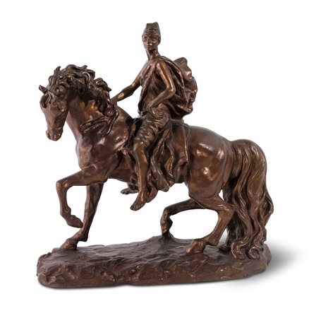 Giorgio De Chirico 1888 Volo (GR)-1978 Roma Cavallo e cavaliere scultura in...