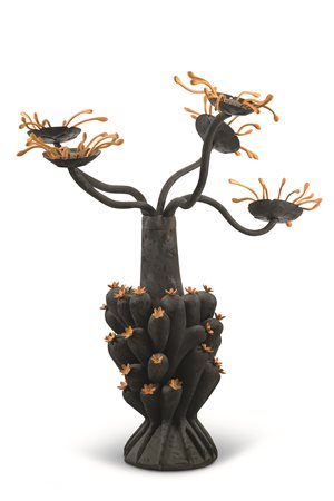 Xin Cang 1967 Suihua, Cina Exotic flowers, 2007 scultura in legno...