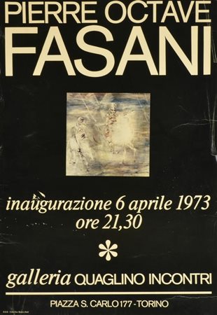 PIERRE OCTAVI FASANI manifesto cm 50x33, realizzato con la tecnica del...