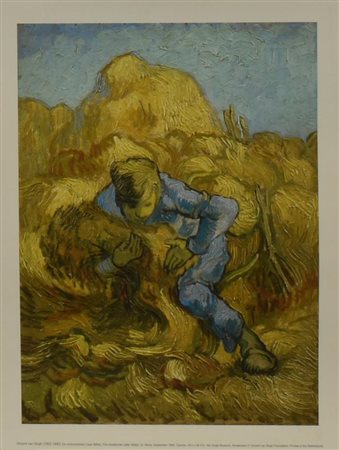 POSTER VINCENT VAN GOGH, THE SHEAFBINDER poster, cm 40x30