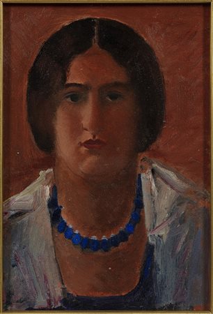 FUNI ACHILLE (1890 - 1972) - TESTA DI MODELLA CON COLLANA ,1929-1930.