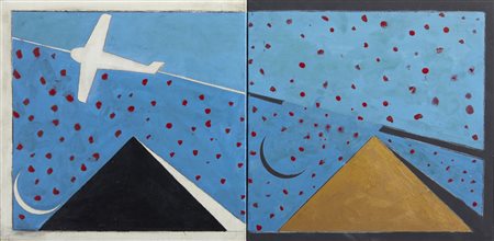 ANGELI FRANCO (1935 - 1988) - SENZA TITOLO (DITTICO), 1984.