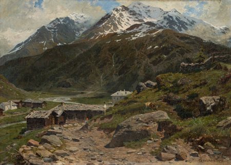 Bartolomeo Giuliano - Borgo in alta valle 1876