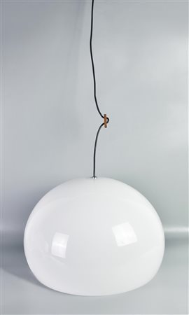 LAMPADA A SOSPENSIONE plastica e legno, cm 35x50x50