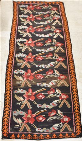 TAPPETO KILIM KARABAGH cm 464x105 segni di usura