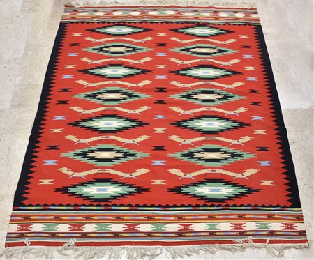 TAPPETO KILIM cm 166x186 segni di usura