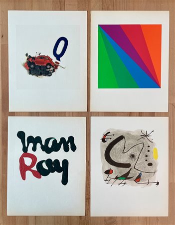 AUTORI VARI (CÉSAR BALDACCINI, MAN RAY, MAX BILL, JOAN MIRÓ) - Lotto unico composto da 4 opere: