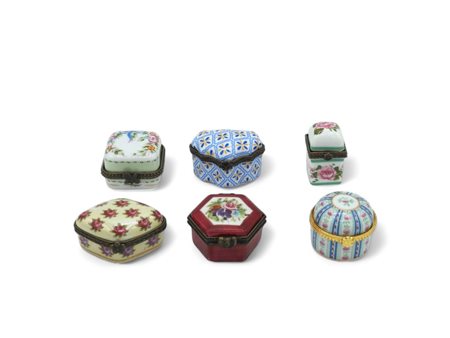 Mini scatoline in porcellana, quasi tutte Porcelain Art (6pz)