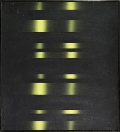 Ennio Finzi (1931) SENZA TITOLO, 1976 acrilico su tela, cm 45x45 sul retro:...