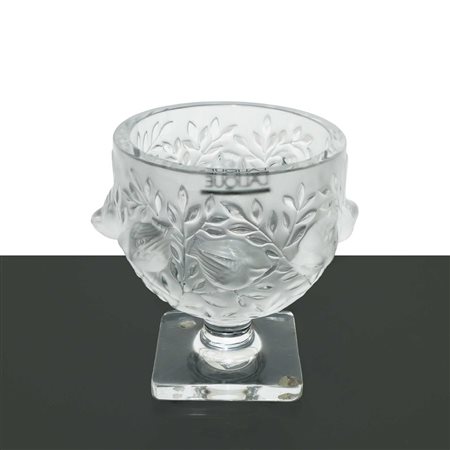 Lalique France (1888)  - Coppa in cristallo satinato Elisabeth Birds Lalique